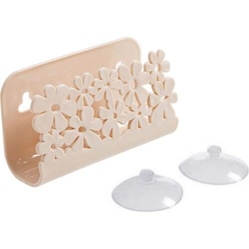 2Types Kitchen Bathroom Drying Rack Toilet Sink Suction Sponges Holder Rack Suction Cup Dish Cloths Holder Scrubber Soap Storage