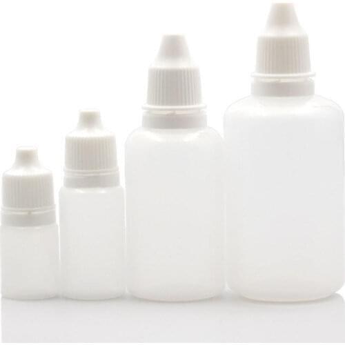 5/10/30/50ml Empty Plastic Squeezable Dropper Bottles Eye Liquid Dropper Sample Eyes Drop Refillable Bottles