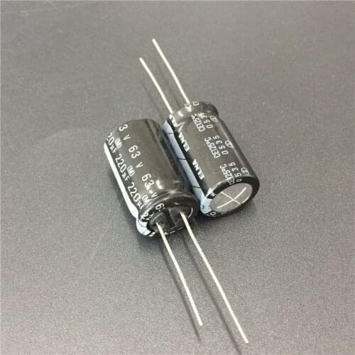 5pcs 220uF 63V ELNA 12.5x20mm High reliability 125 Degree 63V220uF Aluminum Electrolytic Capacitor