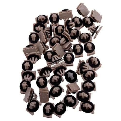 50pcs 68172491AA Rocker Panel Moulding Clip Exterior Trim Fastener Fit for Jeep Grand Cherokee WK2 Chevrolet Traverse