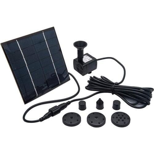 50Pcs/Lot 7V 1.2W Solar Water Fountain Pump For Garden Solar Pump Floating Plants Watering Fuente De Agua Decorativa