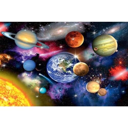 Diamond Embroidery Icon DIY Diamond Painting Space Planet Full Square Diamond Mosaic Rhinestone Decoration Paintings Kit FZ810