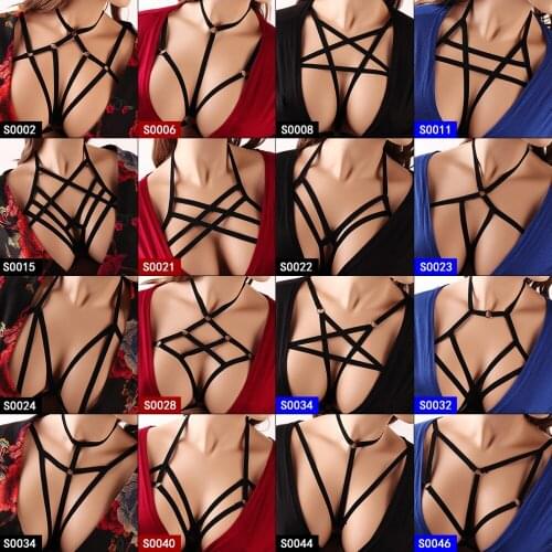 Body Harness Bra Women Soft Strappy Top Cage Underwear Fashion Punk Gothic Plus Size Garter Belt Dance Costume Party