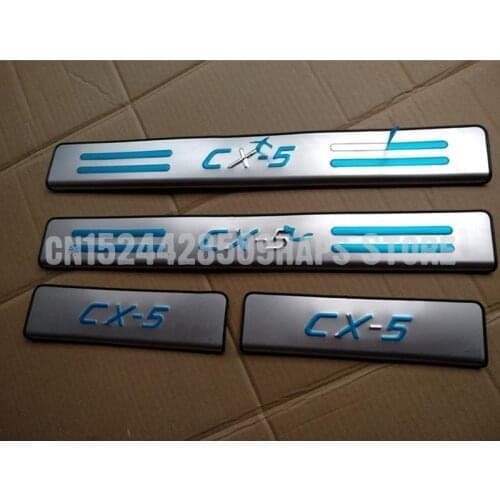 For Mazda CX-5 CX5 2012-2016 2017- 2020 Stainless Car Door Sill Kick Scuff Plate Guard Pedal Protector Trim Car Accessories