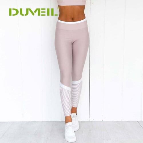 DUVEIL New Sexy Fashion Print Stitching Women Leggings Ladies Yoga Fitness Pants