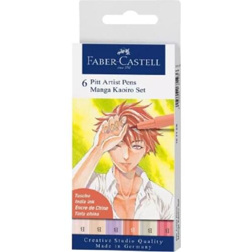 Faber-Castell Pitt Artist Pen Manga set of 6 Kaoir