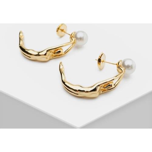G13 Amorita boutique Trendy Pearl Twisted Drop Earring Accessories For Women Party Gift Jewelry