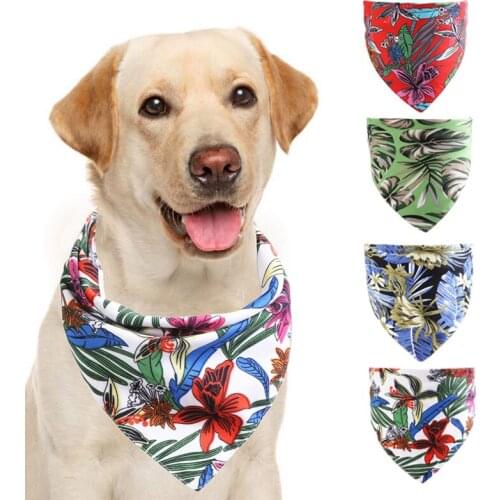 Hawaii Leisure Pet Triangle Scarf Puppy Beach Outdoor Saliva Towel Jewelry Cotton Summer Dog Supplies for Large Dog Dropshipping