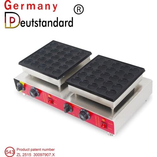 Hot sale 25+25 holes mini pancake waffle maker machine poffertjes grill commercial