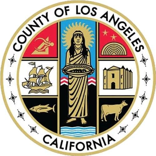 S50173# 10/13/15/17CM Personality PVC Decal Seal of Los Angeles County Waterproof Car Sticker on Motorcycle Laptop Decorative