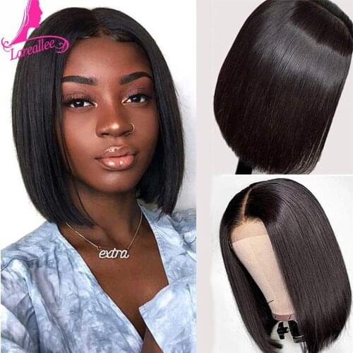 Short Human Hair Bob Wigs for Black Women 4X4 Lace Closure Bob Wig Brazilian Remy Hair Lace Closure Bob Wig Natural Hairline Wig
