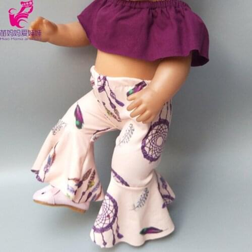 Dolls clothes for baby dolls clothes Pants Wide Leg Trousers for 18" doll clothes pants head wear