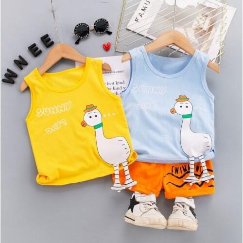 Summer Toddler Children Boys Girls Cotton Clothes Sport Cartoon T-Shirt Shorts 2pcs/Sets Kid Clothing Infant Tracksuits Costume
