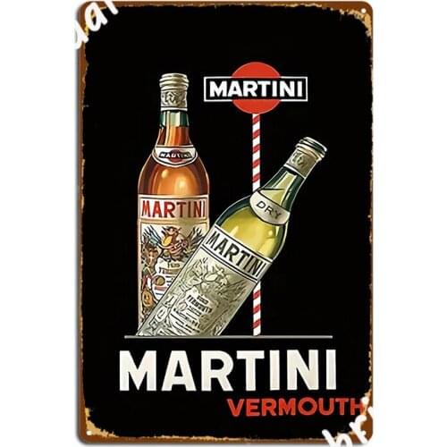Martini Vermouth Metal Plaque Poster Plates Party Wall Cave Custom Tin Sign Poster