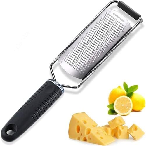 Mill Cheese Grater Stainless Steel Lemon Zester Citrus Ginger Garlic Grater Long Handle Vegetables Kitchen Tool Manual Slicer