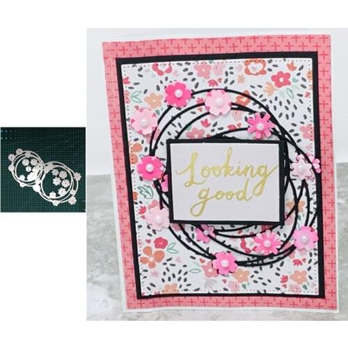 Circles With Fowers Metal Cutting Dies DIY Scrapbooking Embossing Paper Cards Album Making Crafts Supplies New 2019 Die Cut