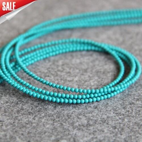Min Order1)3mm Blue Turkey stone beads stripe loose DIY beads 15" Jewelry making design wholesale