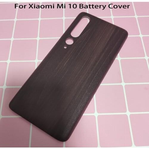 Fashion Emboss back Housing For Xiaomi Mi 10 M10 Battery Cover with 3M Glue Replace the glass cover with a plastic cover