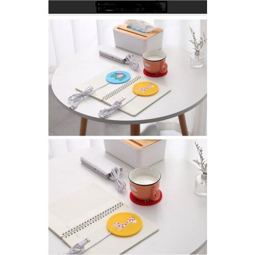 Cartoon Cute USB Heating Non-slip insulation Placemat coaster for table dinner Table Mats cotton Pads Home Decor