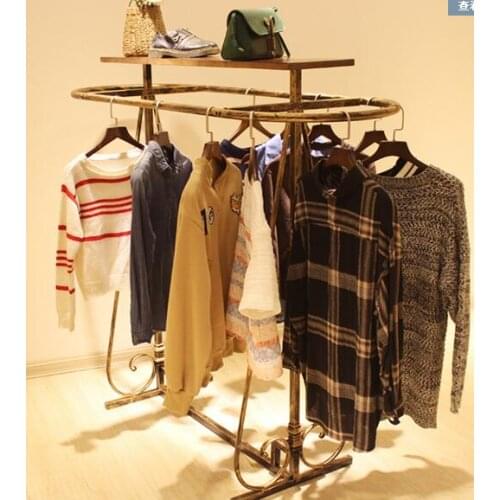 The new clothes rack of the new clothes rack shows the shelves of the double bars circular central island1124