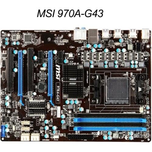 For MSI 970A-G43 original motherboard DDR3 Socket AM3 AM3+ boards USB2.0 USB3.0 32GB 970 used Desktop motherboard