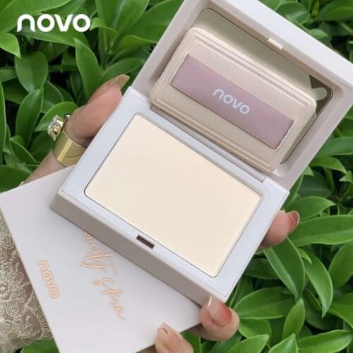 NOVO powder cake net red with the same loose powder set makeup powder oil concealed whitening powder pounce students niche wet