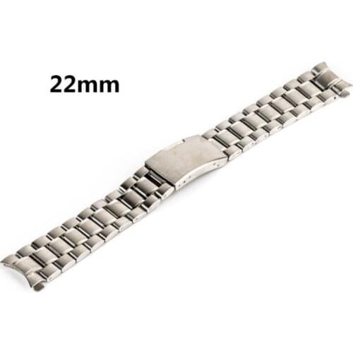 18mm/20mm/22mm/24mm Stainless Steel Watch Strap For Men Womens Solid Chain Watch Band Steel Color