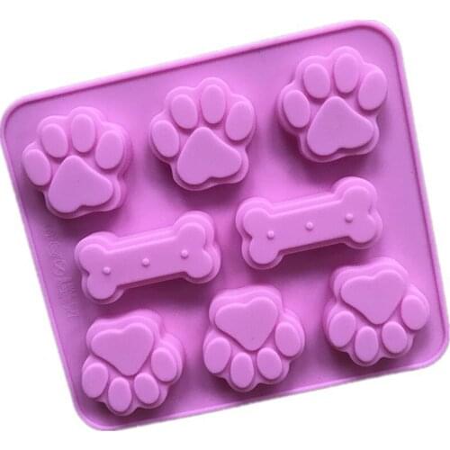 Puppy Dog Bone Ice Trays Silicone Pet Treat Molds Soap Chocolate Jelly Candy Mold Kitchen Cake Decorating Baking Moulds