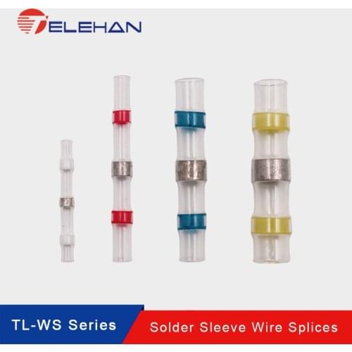 10/20/50PCS Heat Shrink Soldering Sleeve Terminals Insulated Waterproof Butt Wire Connectors Electrical Wire Soldered Terminals