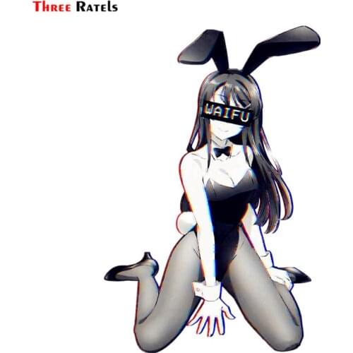 Three Ratels FC446 Mai Waifu Cartoon 3D Stickers For Car Poster Anime Decal