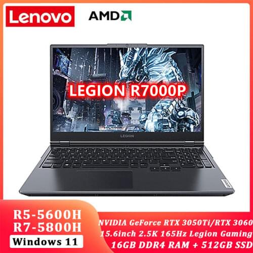 Lenovo Legion R7000P 2021 New AMD Ryzen7 5800H 16GB RAM 512G SSD 15.6inch IPS screen Gaming notebook computer Ultraslim laptop