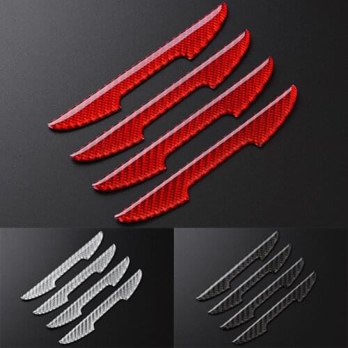 Carbon Fiber Pattern Anti-Collision Strips Door Side Edge Protection Stickers Scratch Protection Strips