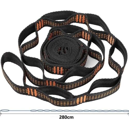 Adjustable 2pcs Hammock Strap Rope Belt 300cm Tree Hanging Spare Part 200KG Load Outdoor Yoga Camping Hammock with Carabiners