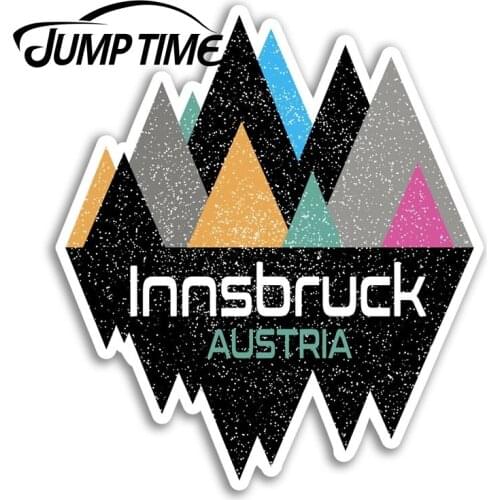 Jump Time Innsbruck Austria Vinyl Stickers Skiing Sticker Laptop Luggage Car Funny Decal Trunk Window Car Covers