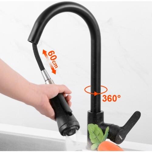 4 Modes Pull Out Faucet Extender Kitchen Faucet 360 Rotatable Sink Mixer Tap Single Lever Water Mixer Kitchen Accessories