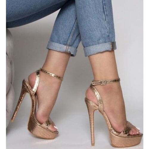 Moraima Snc Sexy Open Toe High Heel Sandals Super High Platform Woman Shoes Ankle Strap Party Dress Heels Summer Sandals