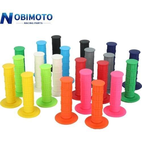 1Pair Universal Rubber Handle Bar Grips Motorcycle Hand Grip For EMIG Husqvarna Yamaha KTM Motocross Pit Dirt Bike