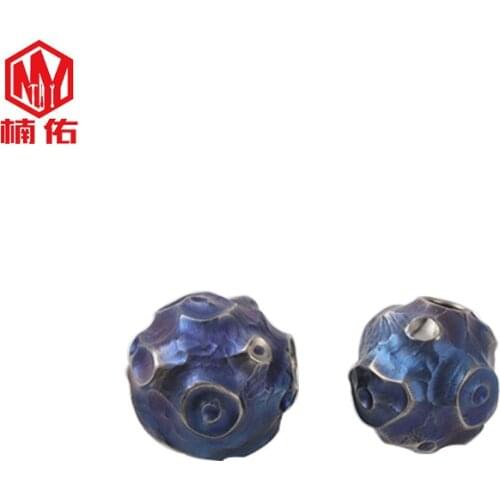 1PC Handmade Original Crater Surface Titanium EDC Paracord Beads Lanyard Pendants Knife Beads Umbrella Rope Cord Beads Pendants