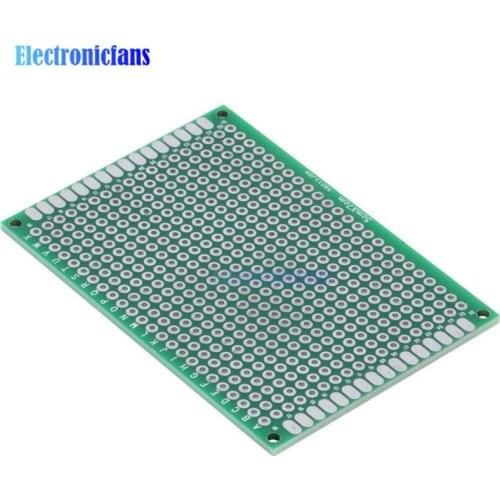 10Pcs Prototype PCB Board Protoboard Tinned Universal Breadboard Prototyping Solderless FR4 PCB Double-Sided 5x7 cm 50x70mm FR4