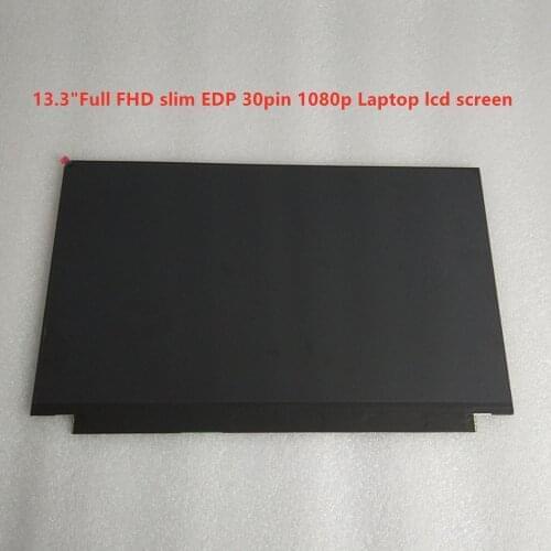 13.3 Inch LQ133M1JW15-E NV133FHM-N52 N61 LP133WF4 SPB1 M133NWF4 R0 Full FHD Slim EDP 30pin 1080p Laptop Lcd Screen