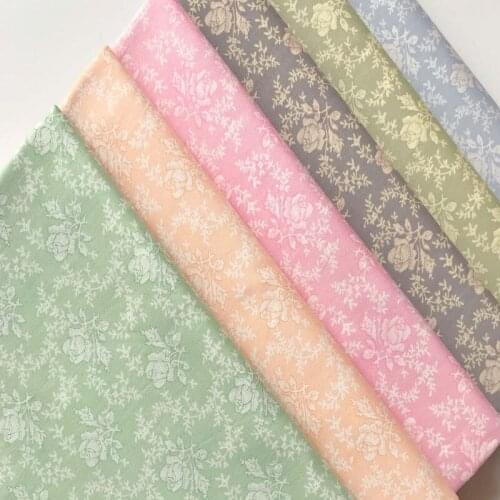 160cm Width ZYOKRA Candy Color Blooming Rose Flowers Printed 100% Cotton Fabric Floral Patchwork Cotton Fabric Baby Cloth Quilt