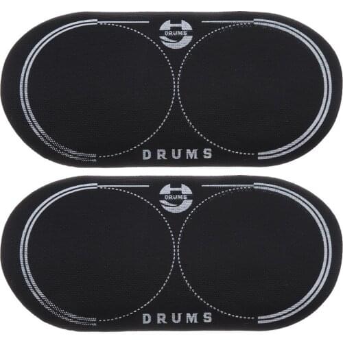 2pcs Double Pedal Patch for Bass Drum Replacement Parts Black
