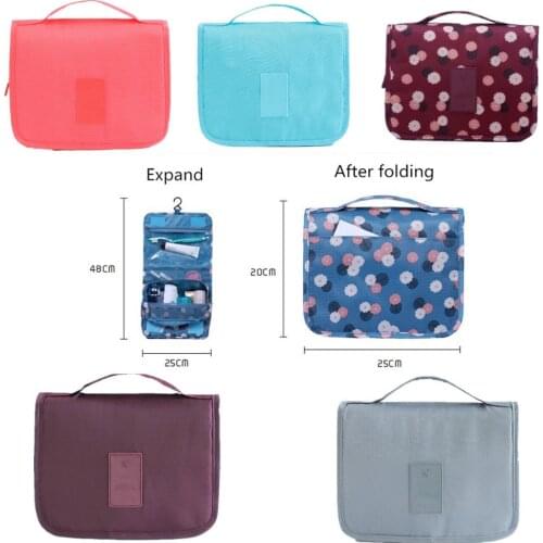 3 pcs/lot Fashion Travel Men Women Cosmetic Storage Bags Makeup Bag Folding Hanging Toiletry Wash Organizer Pouch Portable Cases