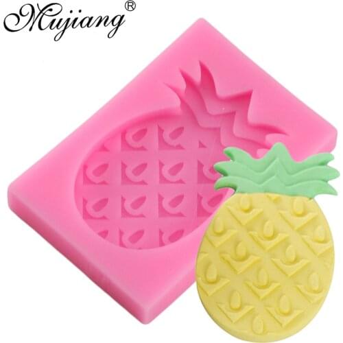 Mujiang 3D Pineapple Silicone Fondant Cake Molds Chocolate Candy Biscuits Moulds DIY Summer Party Cake Decorating Baking Tools