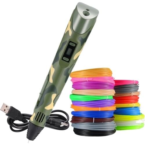 3d Pen V2S Creative 3D Printing Pen with Led Display Diy Printer Drawing Toys Educational for Kids Child Birthday Gift Hobbies