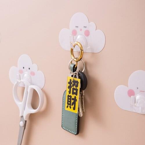 4/10 Pairs Adhesive Kitchen Wall Hook Hanger Strong Transparent Wall Storage Sucker For Kitchen Bathroom Hooks