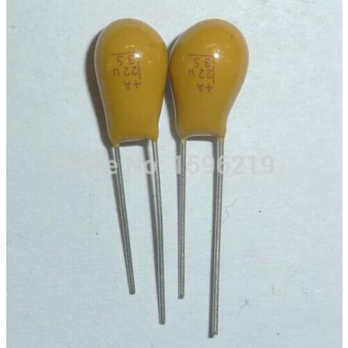 50pcs Tantalum capacitor 22uF 35V 226 Brand New 35V22uF DIP Radial