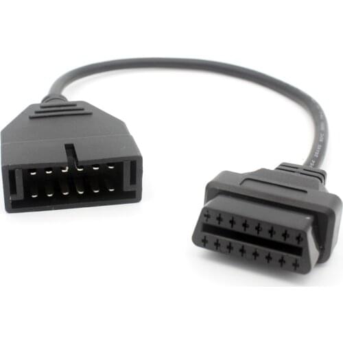 Car Interface To 16 Pin OBD2 OBDII Diagnostic Adapter Connector Cable For GM 12 Pin
