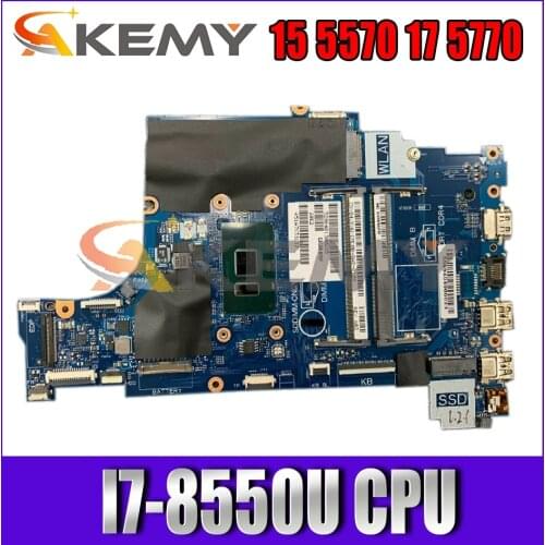 For DELL Inspiron 15 5570 17 5770 Laptop Motherboard CAL60 LA-F114P CN 0V4K03 0V5DDM With I7-8550U CPU DDR4 100% Fully Tested