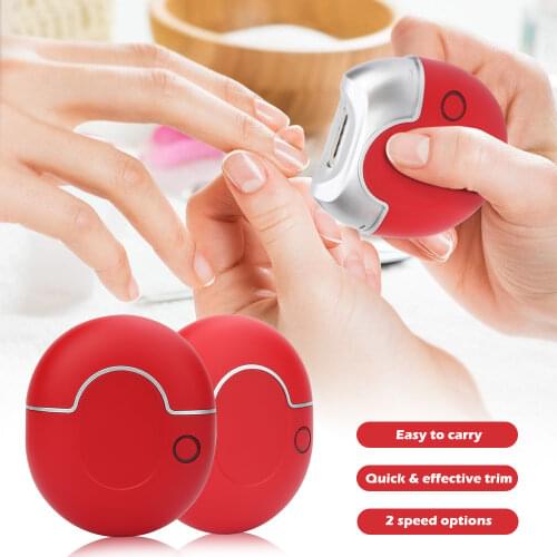 Automatic Red Nail Clipper Electric Nail Scissor Adult Children Anti-pinch USB Rechargeable Nail File Polisher for Finger Toe